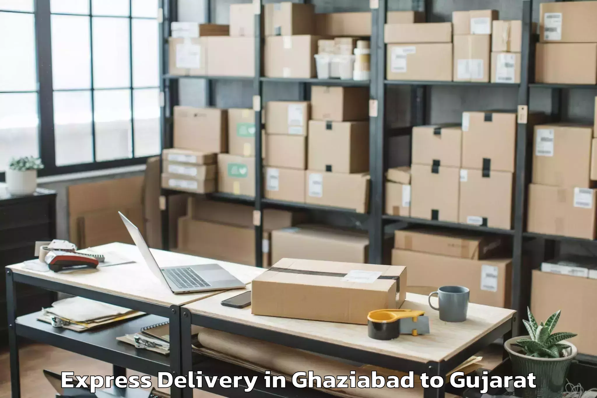 Reliable Ghaziabad to Khambhaliya Express Delivery